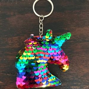 4 pc. Unicorn Flip Sequins Keychain Party Favors